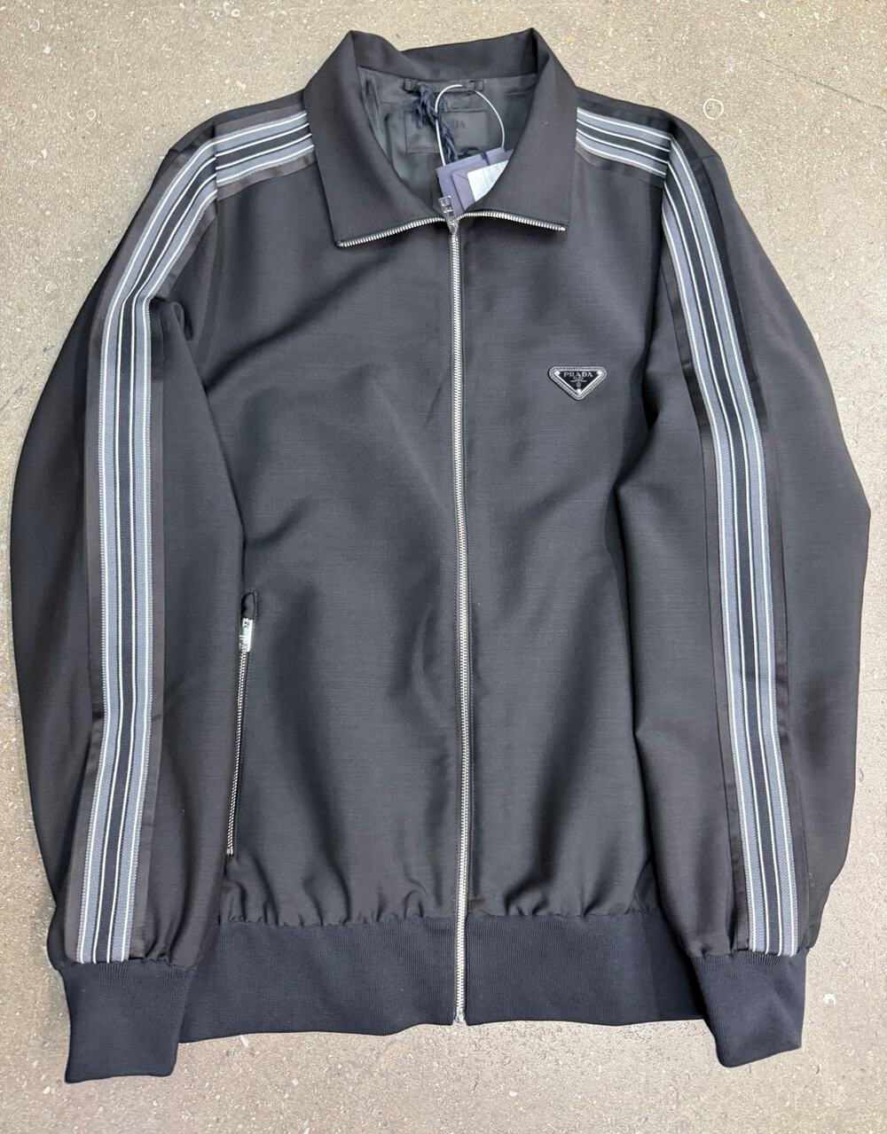 Prada Triangle Logo Blousson Black Jacket